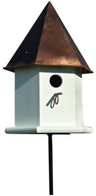 Heartwood Copper Songbird Deluxe Birdhouse Finish: White with Brown Copper Roof