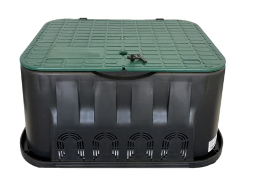 UZMAN 14' Jumbo Ventilbox Ventilkasten 630x485x295mm – Robuster Wasserschacht für Gartenbewässerung, Bewässerungssysteme, Ventilschacht & unterirdische Installation.