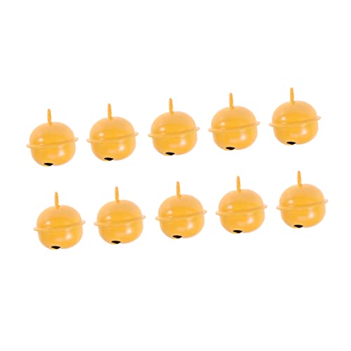 DOITOOL Bright Yellow Mini Jingle Bells 50 Pcs 22mm Metal Bells Crisp Sound Ideal for Christmas Decor DIY Projects Jewelry Making