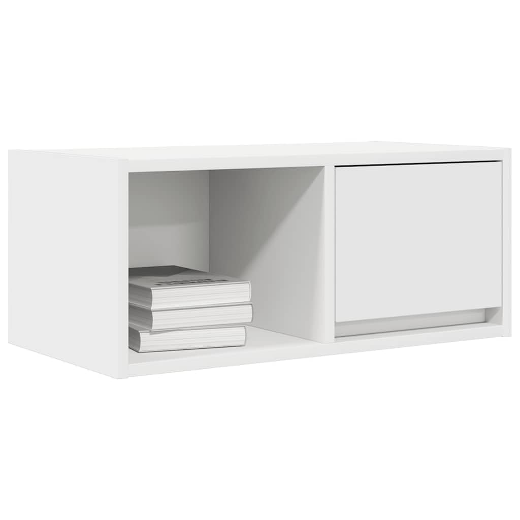 Lot de 2 meubles TV - Montage mural - Blanc - 60 x 31 x 25,5