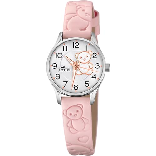 Reloj analógico Lotus Junior clásico en acero inoxidable de alta resistencia y cuero