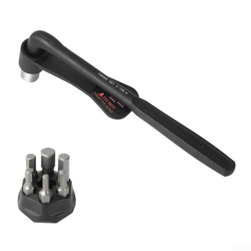 Oceanlend Set di chiavi dinamometriche per bicicletta, 3-10 Nm/10-20 Nm, con 5 punte esagonali e 1 punta Torx, adatto per moto, bici da strada, mountain bike (3-10 Nm)