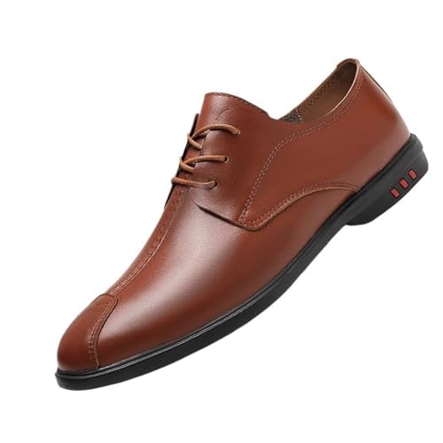 Mens Formal Dress Oxford Shoes, Pointed Toe Lace-up Fashion Pointed Toe Comfort Non Slip Business Office Wedding