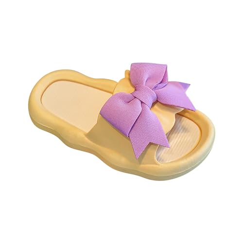 Girls Bowknot Slippers Cute Cushion Thick Flip Flops Summer Sole Sole Large Bow Kawaii Platform Cloud Slides Slipper