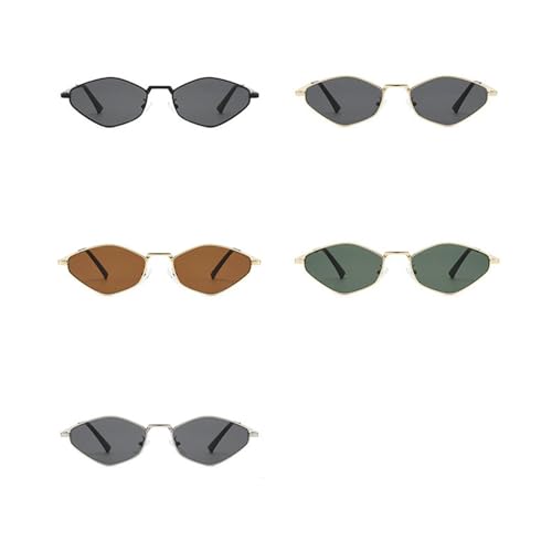 willochra Popular Fashion Polygon Rhombus Sunglasses Women Retro Punk Trending Men Metal Cat Eye Shades sunglasses UV4004