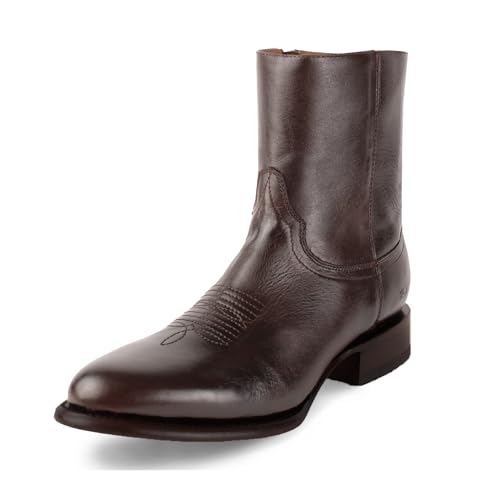 Image of 7L SIETE LEGUAS - Men's Leather Cowboy Zip Boot with Leather Sole style 11200