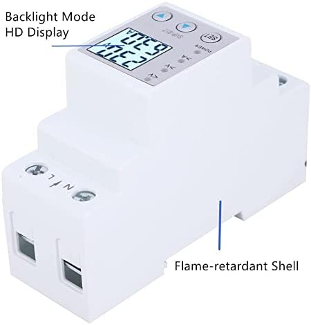Side view of the Walfront Voltage Protector, showing its flame-retardant shell.