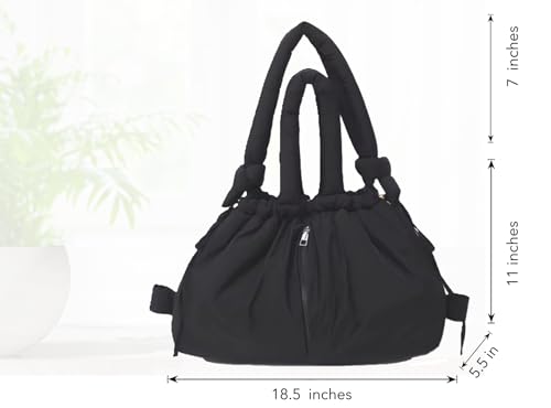 New Puffy Tote Bag for Women Soft & Lightweight Puffer Women Handbag Large Puffy Lady's Bag Backpack Shoulder Bag4