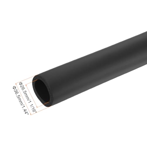 Image of uxcell Foam Tubing for Handle Grip Support,26.5mm(1 1 /16 inch) ID 36.5mm(1.44 inch) OD 0.3 Meter /1ft Length Black
