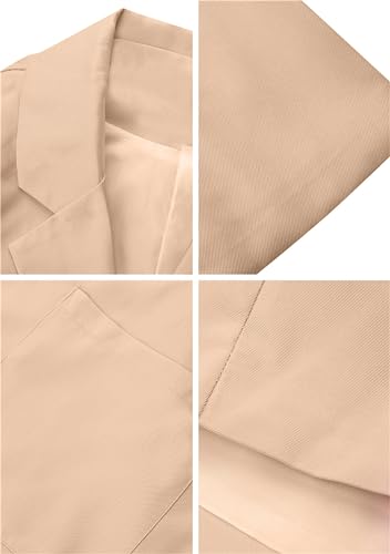 Women's Casual Lapel Jackets Long Sleeve Blazers with Pockets Basic Open Front Suits2
