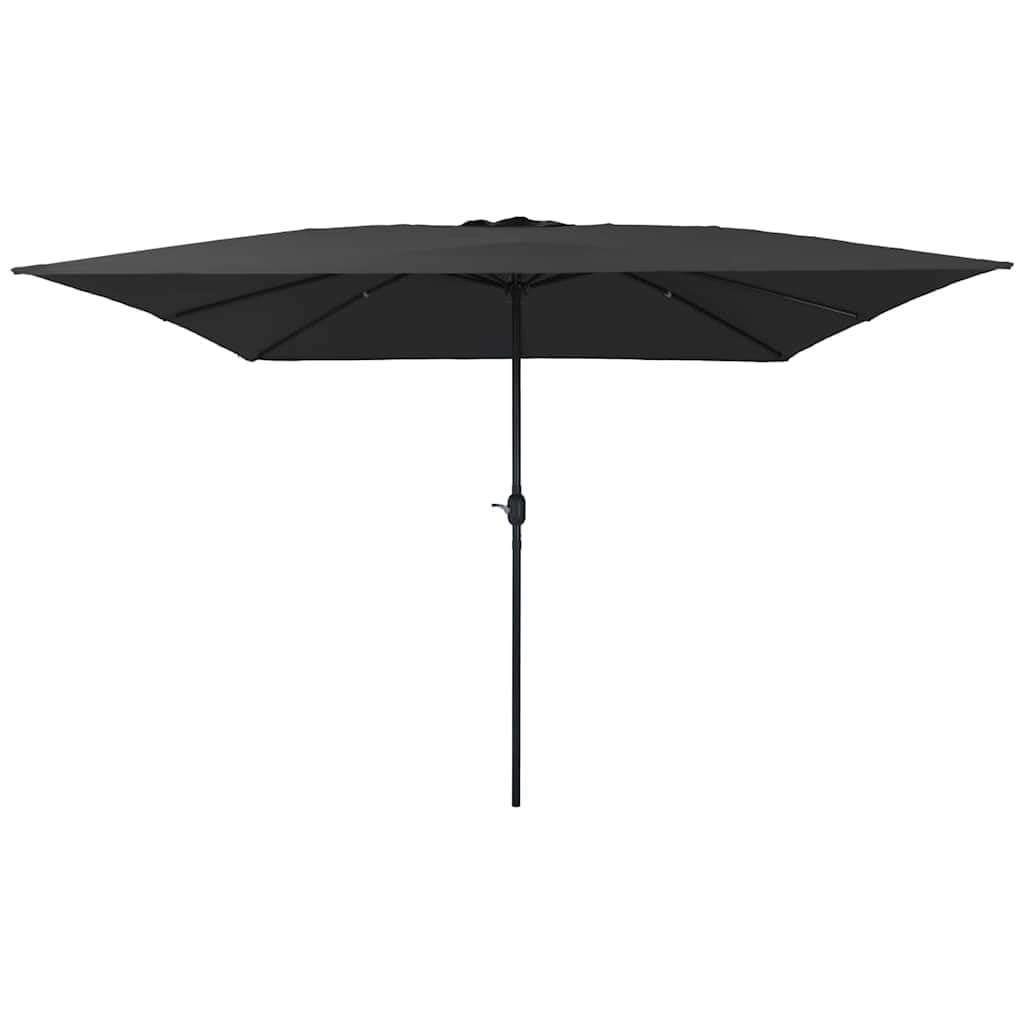 Generisch Nowoczesny parasol ogrodowy, piaskowy, 295 x 295 x 245 cm, odporny na promieniowanie UV materiał poliestrowy ze stalowym stelażem, składany parasol przeciwsłoneczny z korbą ręczną i