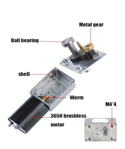 Motorreductor CC sin escobillas 5840 de 12V ajustable para solucionar fallos de par 4