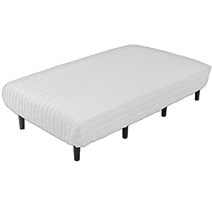 アイリスプラザ 脚付きマットレス用カバー ダブル ホワイト 無地 洗える カバー マチ幅約30cm AATMC-D