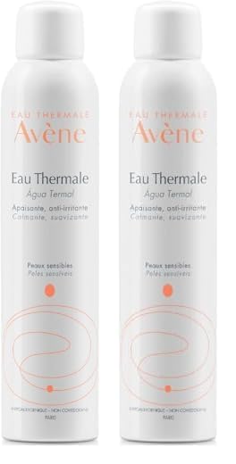 Avene Eau Thermale Spring - Agua térmica para pieles sensibles, 300 ml, El embalaje puede variar (Paquete de 2)