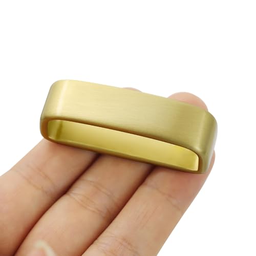 TANJUN Belt Loop Keep Stainless Steel Brass Alloy Men's Belt Buckle Fits 1.5" (38mm) Belt2
