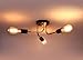 Lightess Plafonnier Lustre Luminaire Industriel en Metal Lampe Rétro Eclairage Suspension Vintage DIY 3 Bras E27 Noir Pour Salon Cuisine Couloir Loft salle à manger Bar Café (Sans Ampoule)