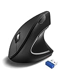 TECKNET Ergonomic Mouse, 4800 DPI Silent Mouse 5 Adjustable DPI, Wireless Mouse 2.4G Vertical Mouse