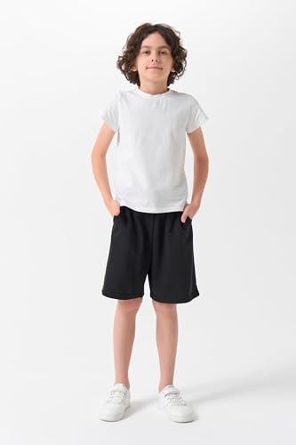 Boys Shorts Kids Summer Shorts 3-Pack Children Sweat Short Jogger Bottoms Outfits with Pocket and Drawstring Size 4-14 Years3