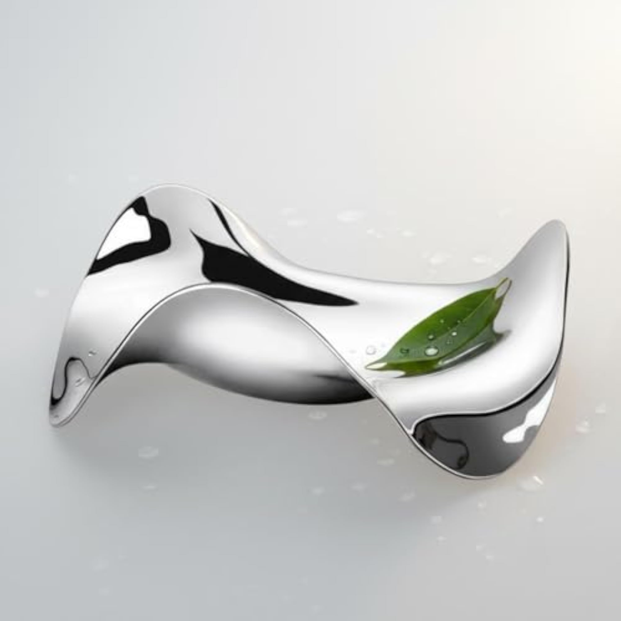 Mirrored Finish Wave-Shaped Stainless Steel Tray