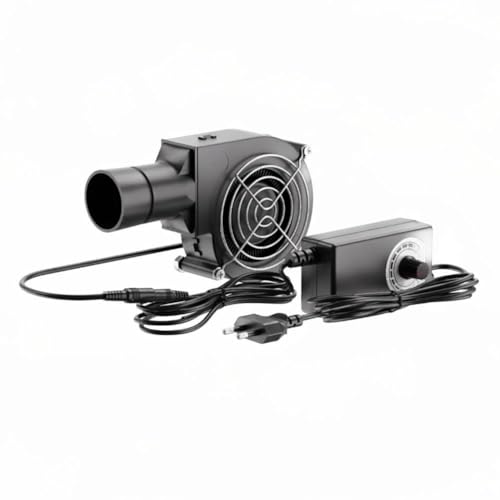 Gundhgstrr Ventilador Turbo de 97 Mm, Conector Hembra de 12 V CC, Ventilador CentríFugo de RefrigeracióN, Adaptador de Corriente CA 220 V, Velocidad Ajustable, Enchufe UE. EU Plug