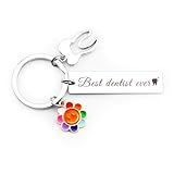 Coopyin Dentist Gifts for Women Men Coworkers Student Dental Office Gifts Appreciation Graduation National Dentist's Day Christmas Birthday Stocking Stuffers Thank You Gift Best Dentist Ever Keychain