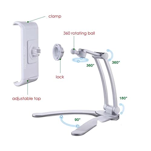 Support meuble haut cuisine pour écran et téléphone inclinable anti-reflet