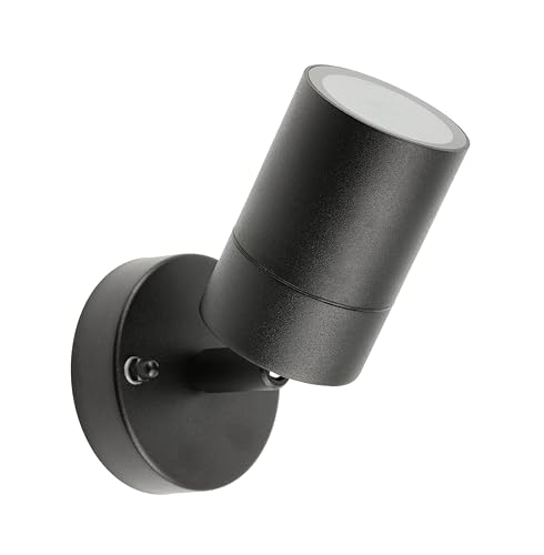 CGC Lighting Adjustable Spotlight Outdoor Wall Light Outside Indoor Spot Light Garden Porch Patio Ceiling (Black) - Image 4