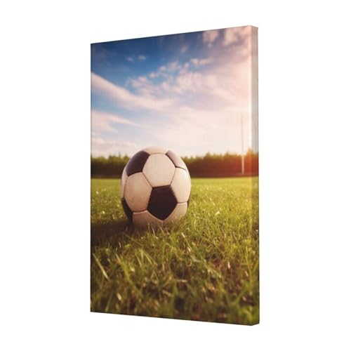 Toile football encadrée 40,6 x 61 cm de haute qualité pour salon moderne