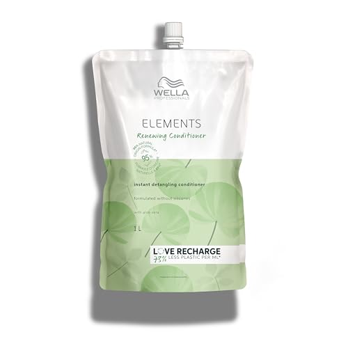Wella Professionals Elements Renewing Conditioner – Anti Frizz Haarspülung mit natürlichen Inhaltsstoffen für trockenes Haar und empfindliche Kopfhaut – Nachfüllpack 1 l