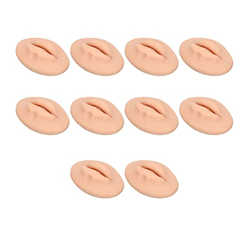 Labios, Wireless Labios Falsos, 10PCS Silicona Suave Flexible 3D Boca Abierta Fácil de Aplicar Color Labios de Práctica para Tatuaje Modelo Portátil de Labios de Silicona...