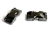 10 - 3/8" Metal Side Release (Top Curved) Buckles (Metal Black) Paracord Bracelets