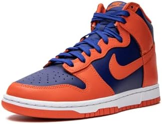Nike Men's Dunk High shoe, Orange/Deep Royal Blue/White/O, 10 | Image 3
