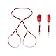 SUPKTHDY Sex Bondage SM Kit Harness Damen Unterkörper Fesselset mit 2 Handgelenksmanschetten und Oberschenkelbundgurten Cortex Set Fetisch Handschellen Sex Spielzeug für Frauen Rot