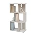 Iris Ohyama, Scaffale decorativo / scaffale con 3 ripiani / libreria a forma di S, Montaggio facile, Design, Moderno, Modularee, Ufficio,Soggiorno, Biblioteca - Display Shelf SRK-W3 - Quercia Bianco