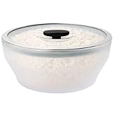 Anyday 12-Cup Microwave Rice Cooker Bowl with Lid – Microwavable Safe Glass Cookware for Rice, Grains & Vegetable Steaming - BPA Plastic Free, Steaming & Even Reheating | Stackable Airtight Container