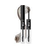 O'CHEAL 2 en 1 doble cabeza negro rizado pestañas crema de cejas peinado 3D pluma ligero Wild Brow cera ceja cepillo 4,5 g 01# marrón claro