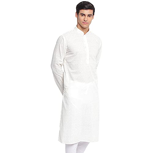 Image of Sanwara Men's Cotton Relaxed Kurta