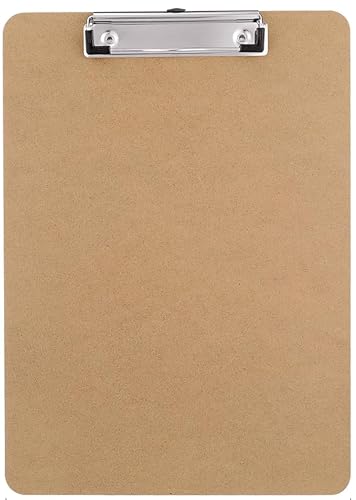 Share the Love A4 Wooden Clipboard with Metal Clip Hardboard Writing Pad for Office School Art and Business Use Smooth Surface Strong & Durable