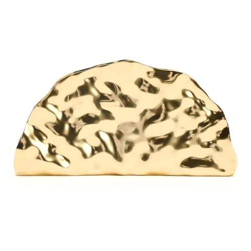 Image of Acrylic Shell Clutch Purse for Women Metallic Evening Bag Large Designer Acrylic Handbag for Wedding Party Prom