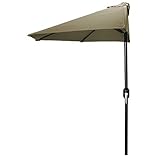 Jordan Manufacturing USH904L-KHAKI Half Umbrella, 9' Khaki, 5.3'