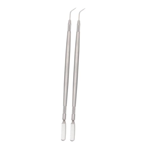 PartyKindom 2pcs Eyelash Separator for Stainless Steel Brow Combs 2-in-1 Lash Tool
