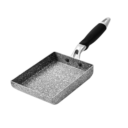NUOBESTY Sartén Rectangular Japonesa Antiadherente para Huevos y Tortillas, Fondo Plano de Aleación de Aluminio, Fácil de Voltear, Adecuado para Cocina Diaria