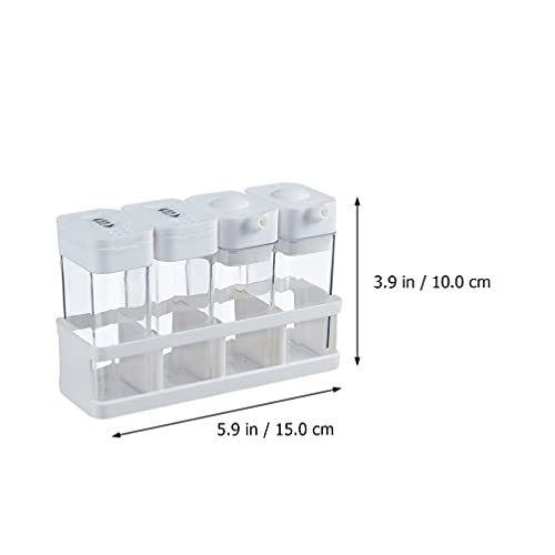 YARNOW 4Pcs Portátil de Plástico Caixa de Tempero Tempero Spice Rack De Armazenamento Clara Organiza