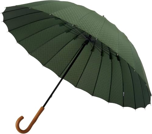 Mabu SMV-40294 Parasol Umbrella Womens Mens Unisex 24 Ribs 23.6 inches (60 cm) Grass Umbrella Long Umbrella Rain Umbrella UV Protection Light Blocking Sun or Rain Stylish Cute