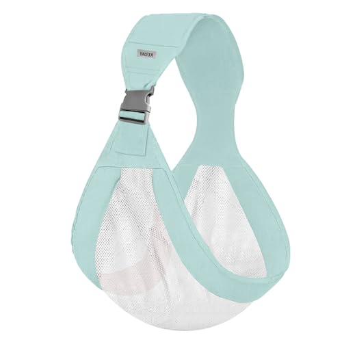 Image of Baby Carrier for Newborn,Baby Half Wrap Hip Carrier,One Shoulder Baby Holder Carrier for Toddler,Lightweight Breathable Mesh Natural Cotton Fabric,Suitable for Newborns Weighing 7-45 lbs