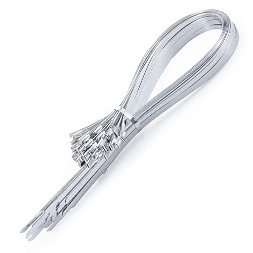 Metal Cable Ties, 304 Stainless Steel Zip Ties 100Pcs/20IN/500MM Heavy Duty