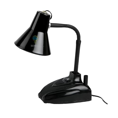 Image of LED Study Table Lamp with Adjustable Flexible Neck | Metal Desk Lamp for Reading, Study, Work from Home & Office Use | Eye Comfort Lighting for Students (Black)