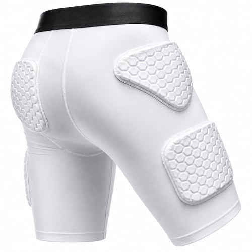 Diamemon Men Football Girdle with 5 Pads, Adult Padded Compression Practice Pants, Men Baseball...
