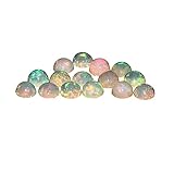 Ce pack contient 25 pièces Lot de 25 pcs AAA Qualité Naturelle Opale Ethiopie 2mm Forme Ronde Cabochon Coupe Calibrated Taille Pierre Précieuse Lâche  Opale éthiopienne naturelle  Opale blanche naturelle 2mm ronde