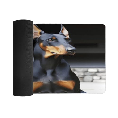 Doberman Desk Mat Mouse Pad grande antideslizante miniatura 3